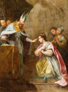 Apparition of St Catherin of Siena (?)