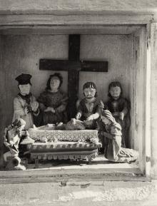 Our Lady of Sorrows, on the theme of Jesus is laid in the tomb