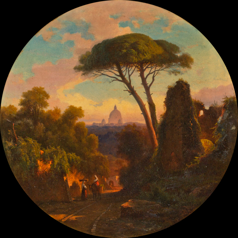 View of Rome from the Arco Oscuro street